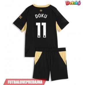 Lacne Dětský Futbalové dres Manchester City Jeremy Doku #11 2026-27 Krátky Rukáv - Preč (+ trenírky)